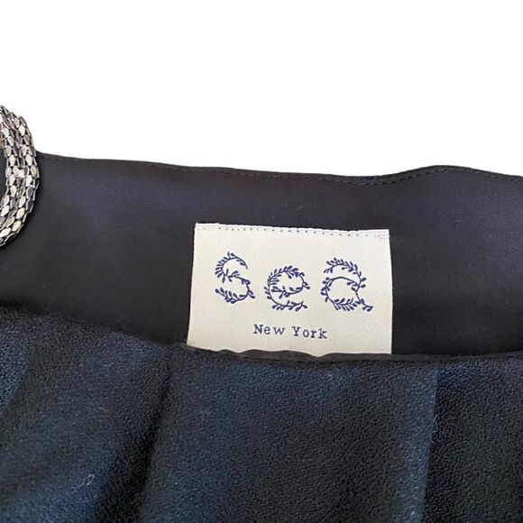 sea New York Blouse Chain Detail Wool Blend 8 Cold Shoulder - Picture 3 of 5